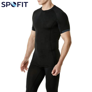 Conjuntos Deportivos de Compresión para Hombre, Camiseta Deportiva con Logotipo Personalizado, Mangas Cortas Ajustadas, Ropa Elástica para MMA - Product Image 3