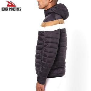 Chaqueta acolchada de burbujas de lona ligera Reversible con estilo para hombre, manga larga, cremallera completa, bolsillo con soporte, multicolor, impermeable - Product Image 4
