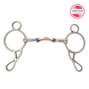 Anneau de cheval de haute qualité, porte-mors en fer doux à Double joint - Product Image 2