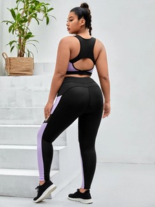 Combinaison de sport de fitness pour femmes 2 pièces haut court ensemble de yoga fitness course à pied vêtements de sport femme ensemble de jogging - Product Image 3