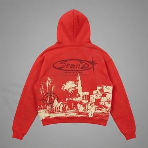 Sudadera con capucha extragrande personalizada y elegante para hombre, diseño vintage lavado con bolsillo frontal, cómoda sudadera con capucha personalizada para invierno. - Product Image 2