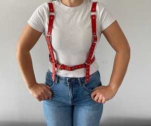 Arnés para mujer Correa de pecho gótica de cuero y cinturón Accesorio de cuerpo ajustable - Product Image 3