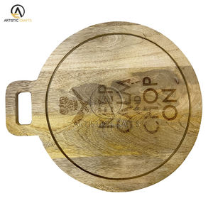 Bloc à découper en bambou durable et écologique Planche à fromage incrustation d'os pour la cuisine à pizza Ustensiles de cuisine uniques - Product Image 5