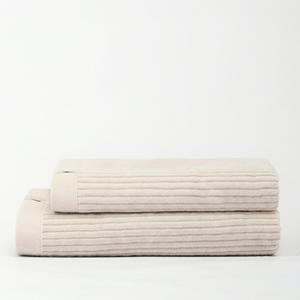 Santini Velour <b>Stripe</b> Cotton 2 Piece <b>Towel</b> Set with Face and Bath <b>Towels</b> Smooth Texture and High Absorbency - Product Image 5