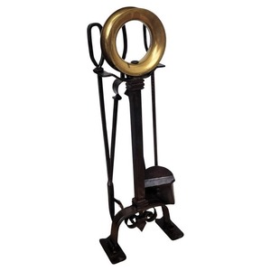 Juego de herramientas de fuego de hierro de primera calidad con mangos ergonómicos y Diseño Artesanal para uso en el mantenimiento de chimeneas domésticas - Product Image 4