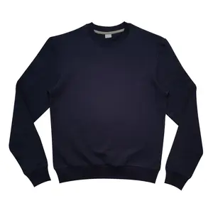 Casual Style Sweatshirt For Men Regular Sleeves O-neck Collar From Manufacturer Cotton Dark Blue