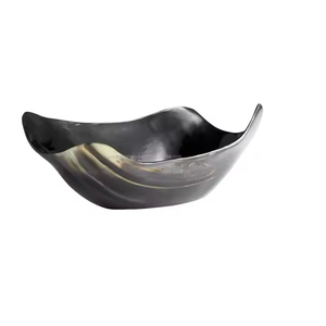 อุปกรณ์รับประทานอาหารควายฮอร์นชามเสิร์ฟเครื่องประดับตกแต่งอาหารการตกแต่งบ้านในร่มการตกแต่งบ้านธรรมชาติด้วยงานฝีมือเสี้ยว - Product Image 3