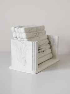 Posavasos Cuadrados de Mármol con Soporte, Juego de 4, Decoración Moderna y Minimalista para Mesa y Mesa de Centro - Product Image 3