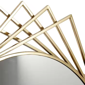Espejo de pared de metal indio de estilo moderno Espejo de pared de hierro decorativo de forma personalizable de la mejor calidad para el hogar y el hotel Venta caliente - Product Image 3