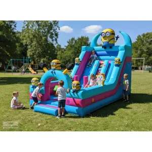 Tobogán Inflable Grande con Temática de Minions para Niños, Material de 650,00 Gr/m, para Uso en Parques Urbanos - Product Image 5