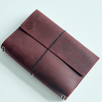 Carnet de notes en cuir personnalisé avec fleur de naissance, nom sur mesure, esthétique, bien-être, gratitude, rechargeable, cadeau, pages vierges