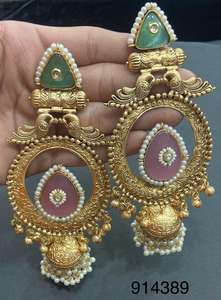 Fancy Day venta al por mayor Vintage Boho India étnico Jhumka pendientes colgantes forma de pájaro antiguo borla pendientes femeninos joyería - Product Image 4