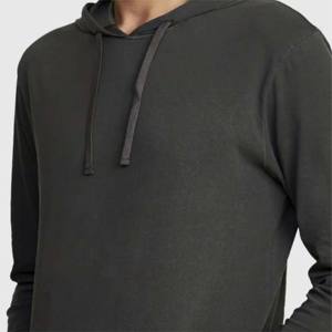 Sudadera con capucha teñida con pigmento y bolsillo de canguro: suave y duradera, perfecta para ropa informal y atlética - Product Image 4