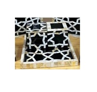 Coffret Cadeau Religieux Arabe Ramadan Artisanat Indien Qualité Bois Incrusté Perle Mubkhar Plateau Boîte Brûleur de Bakhoor Parfum Rose Personnalisé