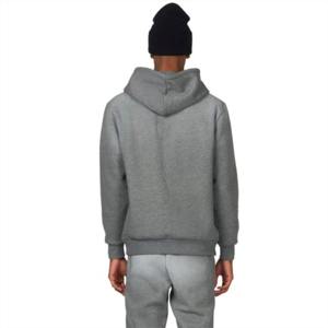 เสื้อฮู้ดสวมหัวผ้าฝ้ายเฮฟวี่เวทของผู้ชาย & โพลีเอสเตอร์รีไซเคิลพร้อมดีไซน์พัฟของจำเป็นขนาดปกติสำหรับฤดูหนาว - Product Image 2