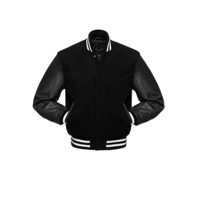 Bulk Plain Wool Baseball Jacket for Men Custom Embroidered Letter Private Label Wholesale CollegeBaseballjacket for men - Product Image 5