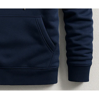 Sweat à capuche polaire demi-zip pour homme de qualité supérieure, style urbain, avec blocs de couleur, en polyester/coton, fermeture éclair contrastante, bordure contrastante sur la poitrine et cordon de serrage