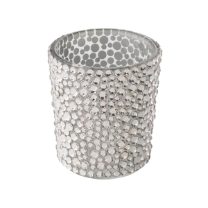 Perles de cristal artisanales bougeoir décoration porte-lumière de thé décor de mariage pièce maîtresse forme ronde support élégant - Product Image 1