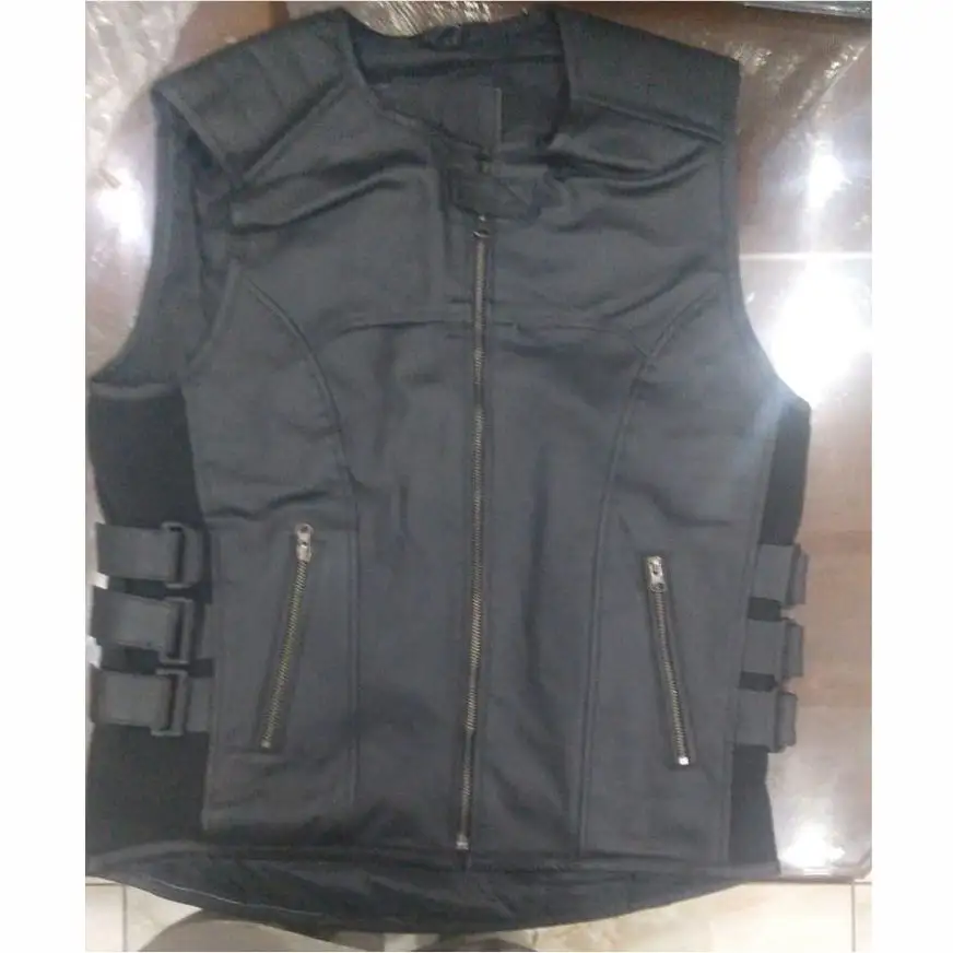 Super ajustement et grande qualité personnalisé moto moto course équitation cuir Club gilet 2024 hommes Biker cuir gilet