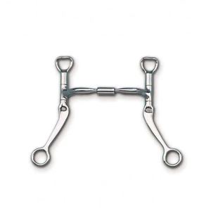 Bocados para Caballos de Acero Inoxidable de Alta Calidad con Boca Retorcida, Ganchos y Cadena de Freno, con Anillas Planas, para Entrenamiento Ecuestre - Product Image 4