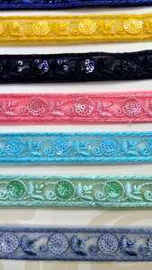 Rubans et dentelles en organza brodés à la machine, écologiques, sur mesure, divers motifs pour robes de mariée, vingt-huit couleurs 1 - Product Image 4