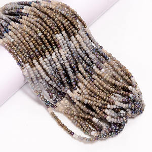 Cuentas de cuarzo múltiple, cuentas de piedras preciosas Rondelle de cuarzo múltiple recubiertas, cuentas de piedras preciosas lisas de cuarzo para la fabricación de joyas, cuentas sueltas - Product Image 3