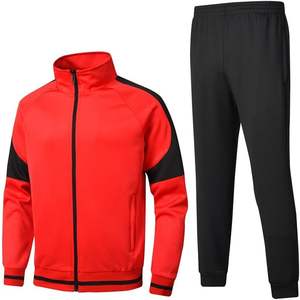 Conjunto de chándal de invierno de 2 piezas de corte regular para hombre, jersey de cuello alto, sudadera, pantalones de chándal, cremallera en relieve, tela TRICOT - Product Image 6