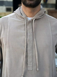 Jubba Tradicional 2025, Informal, Transpirable, de Algodón Hecho a Mano, Ropa Árabe para Hombre, Thobe Modesto hasta el Suelo, Manga Larga, para Ramadán y Eid - Product Image 4