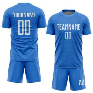 Personalizado Tie Dye Blanco-Azul Claro Sublimación Fútbol Uniforme Jersey Sublimación Personalizada Impresión Digital Adultos Niños Uniformes - Product Image 2