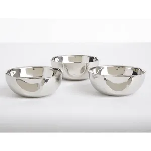 Bol en métal de décoration d'intérieur haut de gamme pour designer, bol en métal poli, décoration d'intérieur moderne de luxe, bol de présentation et de stylisme, plaqué en toute sécurité - Product Image 4