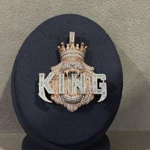 VVS Clarity Moissanite Diamond Pendant Icedown Silver/Gold Hip-Hop Style 18K Rose Gold Plated Fine Pendants Charms para hombres Regalo - Product Image 1