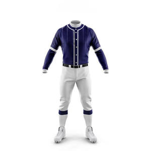 Nouveau modèle d'uniforme de baseball de qualité supérieure de couleur unie à vendre fabriqué par Hanger Impex - Product Image 3