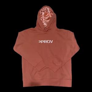 100% Cotton Drop Shoulder <b>Fleece</b> Oversized <b>Hoodie</b> for Women Custom Logo Embroidery Satin <b>Lined</b>-for Winter - Product Image 2