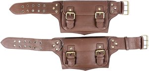 Riñonera de cuero Vintage hecha a mano, riñonera ajustable con múltiples bolsillos, cierre de cremallera para viajes al aire libre - Product Image 3