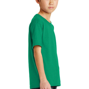 เสื้อยืดลำลองแขนสั้นผ้าฝ้าย100% ใส่ได้ทั้งชายและหญิงดีไซน์โลโก้แบบกำหนดเองคอกลมสีทึบเสื้อ180กรัมผ้าย้อมสีเรียบสำหรับเด็กผู้ชาย" - Product Image 3