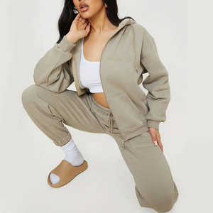 Conjunto de chándal de calidad personalizado al por mayor con forro polar Joggers Gym Sweat Suit Fitness Top de manga larga y conjunto de Jogger - Product Image 1