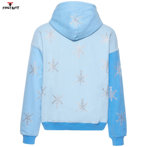 2025 nuevo estilo Streetwear logotipo personalizado Unisex térmico nuevo diseño hombres moda Rhinestone sudaderas con capucha - Product Image 2