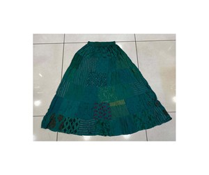 กระโปรงยาวผ้าเรยอนโบฮีเมียนสำหรับผู้หญิง, ชุดเดรสผ้าฝ้ายฮิปปี้สไตล์วินเทจสไตล์อินเดียทรงเข้ารูป - Product Image 1