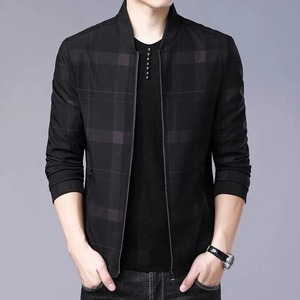 Mode Zipper up Veste de baseball pour hommes Blazers décontractés Marque Manteau Hiver Qualité Toile Vêtements - Product Image 3