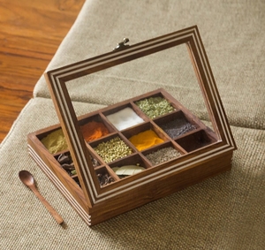 กล่องใส่เครื่องเทศทำจากไม้ชีสสัมช้อนกล่องใส่เครื่องเทศทำจากไม้12ชิ้นพร้อมช้อนของตกแต่งในครัว - Product Image 6