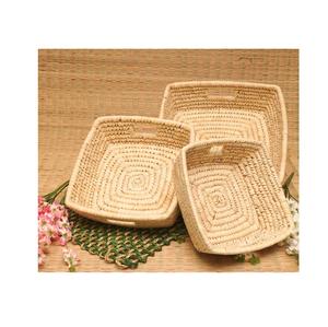 Panier d'herbe Sabai naturel fait à la main Cercle rustique Organisation de stockage décorative Écologique Durable Artisan Craft Style - Product Image 3