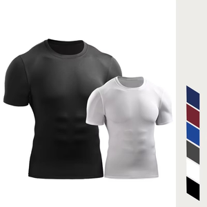 Professional BJJ Rashguard Short Sleeve Compression Shirt Brazilian Jiu Jitsu MMA Grappling Training Wear Chess Belt Design - Product Image 3