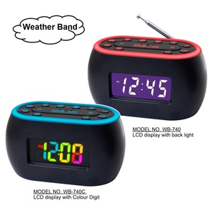 WB-740วิทยุในบ้านแบบพกพา/C พร้อมแถบสภาพอากาศ AM/FM และไฟกลางคืน RGB สำหรับใช้ในบ้านและฟังก์ชั่นนาฬิกาปลุก - Product Image 2