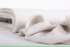 Venta al por mayor 115 ''/292cm tela a rayas de lino lavado denso Extra ancho 100% Lino puro niñas niños ropa de cama sofá hogar textil vestido - Product Image 4