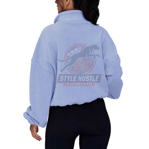Sudadera de Mujer con Media Cremallera, Hecha a Medida, Precio al por Mayor, Último Estilo, Ropa Casual para Mujer - Product Image 2