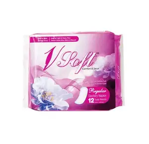Preferred Wholesales Supplier Vsoft Sanitary Napkin Soft & Comfortable Round Ends Ideal for Light and Heavy Flow OEM