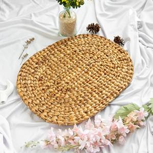 Hand weaving straw <b>placemats</b> water hyacinth <b>placemat</b> plate charger good quality table mats - Product Image 2