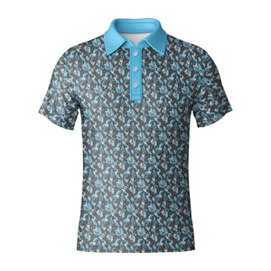 Custom Golf Polo Shirt for Men Sublimation Printed Stretch Fabric Lightweight Performance Polo - Product Image 4