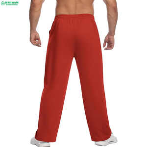 กางเกงวอร์มขาบานผ้าแคนวาสคุณภาพสูงแบบ OEM สั่งทำพิเศษบุผ้าฟลีซสำหรับผู้ชาย สไตล์ลำลอง แต่งผ้าแบบ Patchwork เอวยางยืด ผ้ายืดสแปนเด็กซ์ - Product Image 3