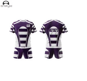 Uniformes de Rugby d'équipe de kit de Rugby de conceptions de couleurs faites sur commande de haute qualité 200-350 GSM avec des chaussettes faites sur commande - Product Image 5